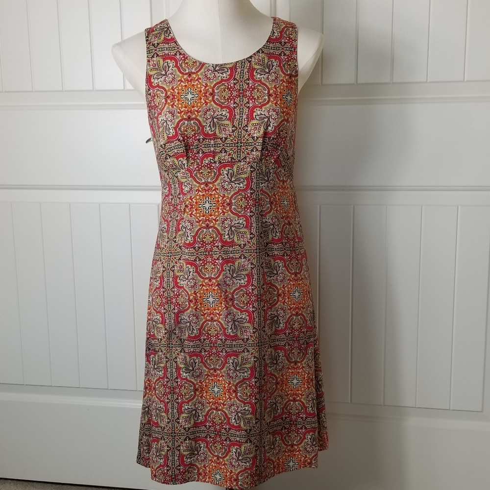 Forever 21 Indian Print Boho Keyhole Back Dress S